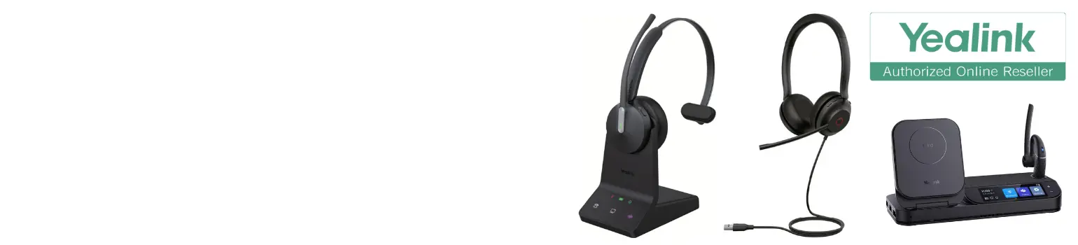 Yealink headset draadloos en headset vaste telefoon