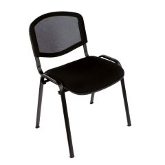 Buronomic Zwarte praktische stoel - rugleuning van mesh