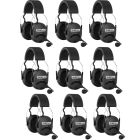 Pack de 9 Sena Tufftalk M - Casque antibruit intercom permettant la communication avec un nombre quasiment illimité d'utilisateurs - vue pack