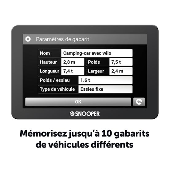 GPS Camping car Snooper CC6200