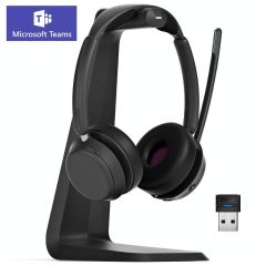 Epos IMPACT 1061T micro casque Bluetooth certifié microsoft teams avec dongle USB A et base de charge