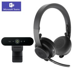 Kit de collaboration logitech avec micro casque logitech zone wireless et webcam logitech BRIO