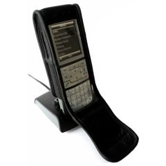 Housse en cuir pour Aastra Mitel 632D