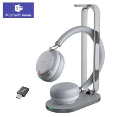 Micro casque Yealink bh72 avec socle de charge et dongle USB A certifié microsoft teams