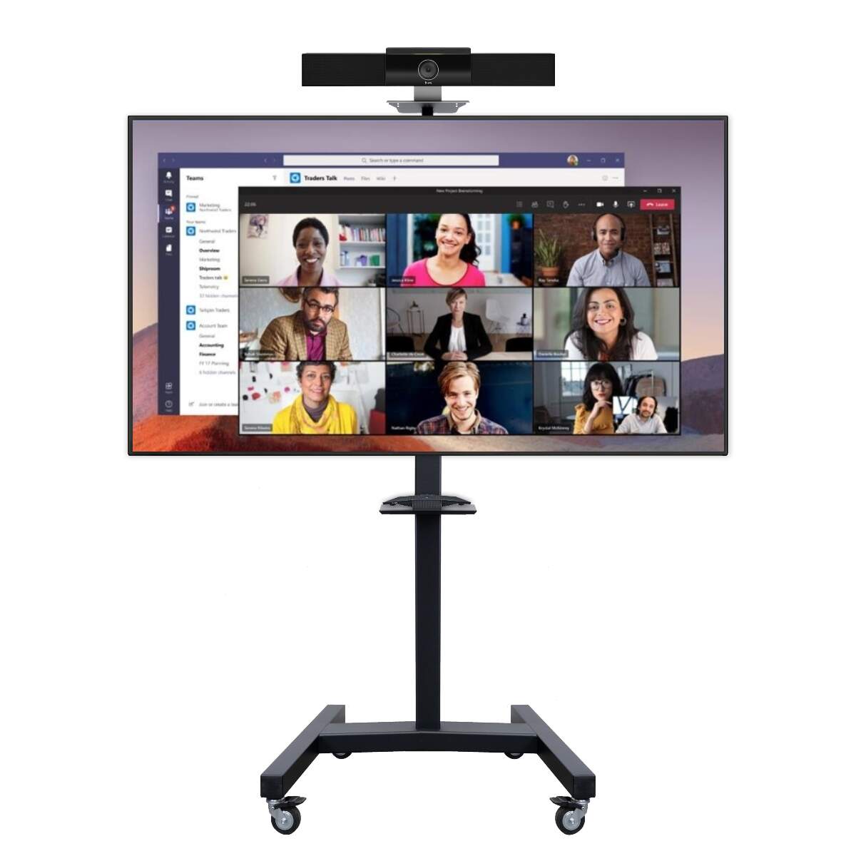 Kit Poly video conference + Scherm Samsung XL + Microfoon - Rolstandaard image