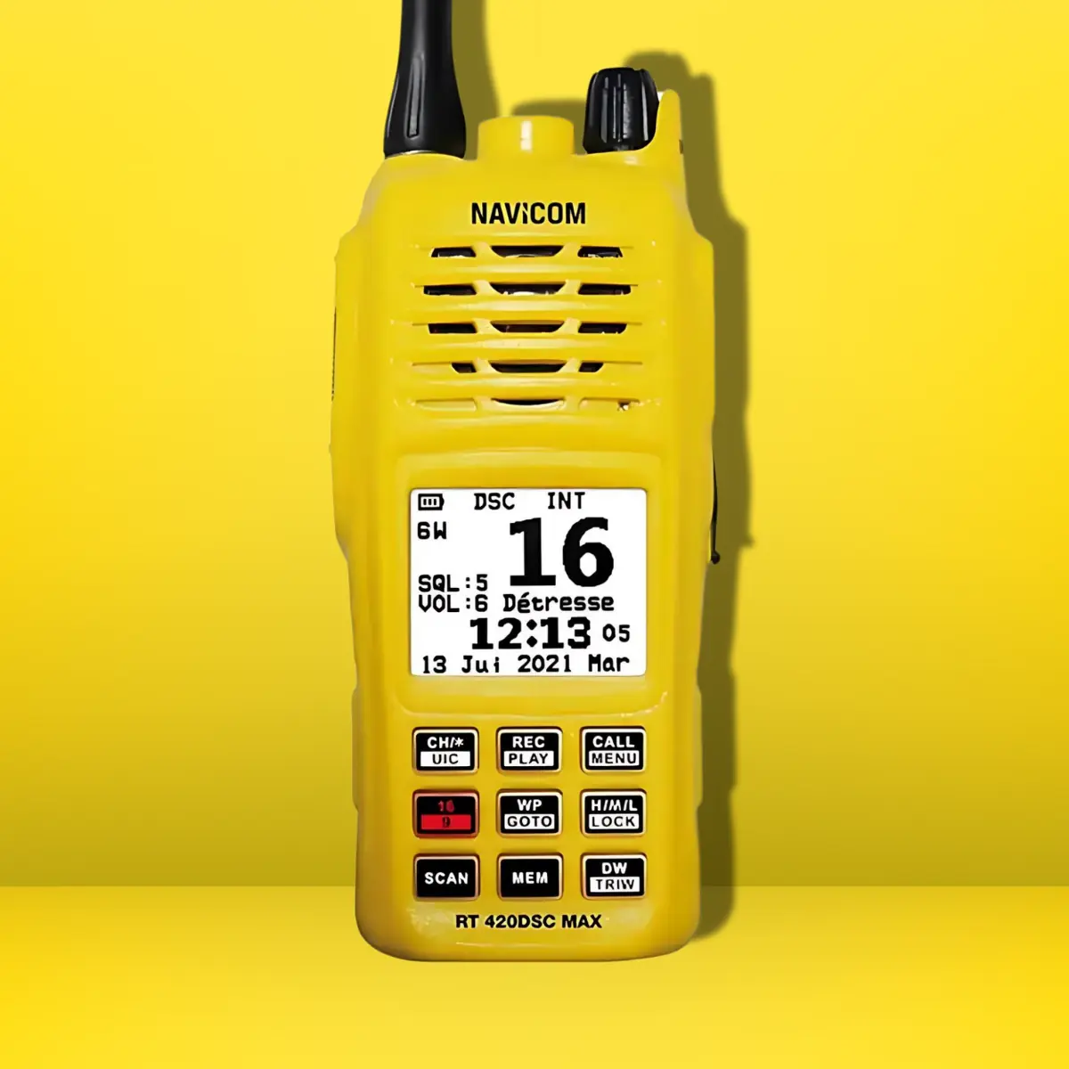 Radio VHF Navicom RT420DSC Maximaal hoge zichtbaarheid